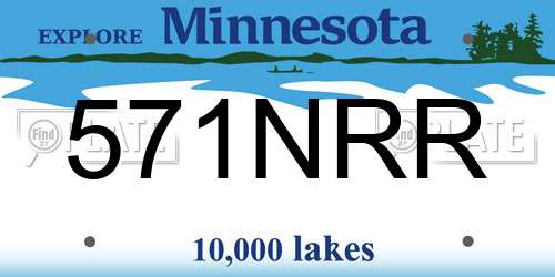 571NRR Minnesota License Plate