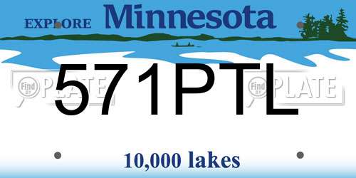 571PTL Minnesota License Plate