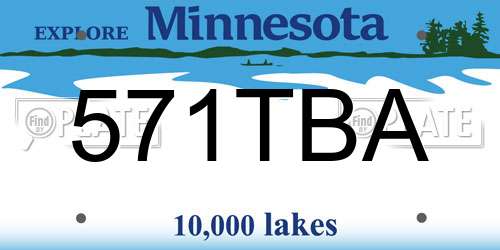 571TBA Minnesota License Plate