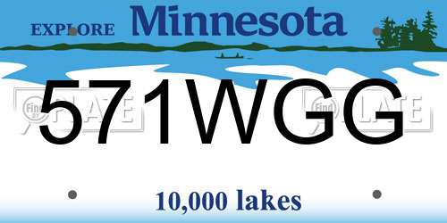 571WGG Minnesota License Plate