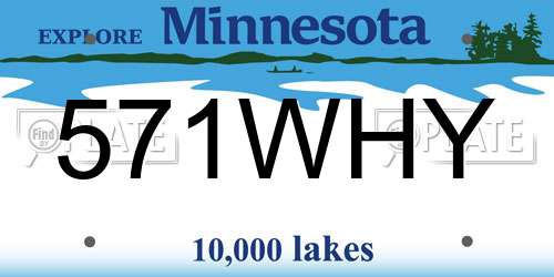 571WHY Minnesota License Plate