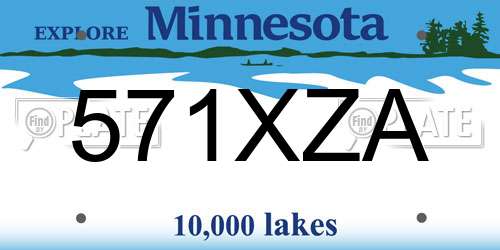 571XZA Minnesota License Plate