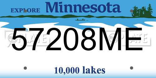 57208ME Minnesota License Plate
