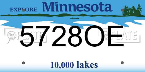 5728OE Minnesota License Plate