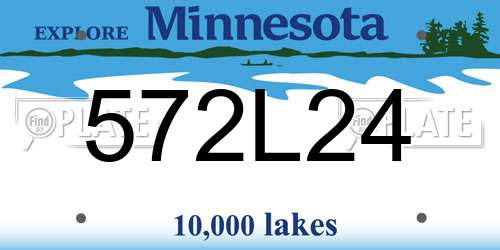572L24 Minnesota License Plate