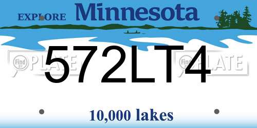 572LT4 Minnesota License Plate
