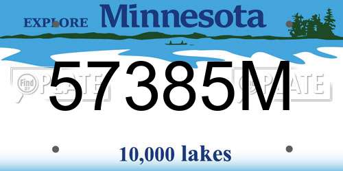 57385M Minnesota License Plate