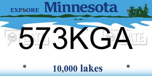 573KGA Minnesota License Plate