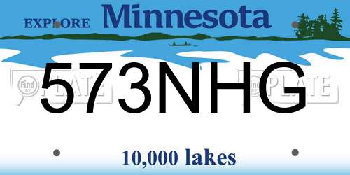 573NHG Minnesota License Plate