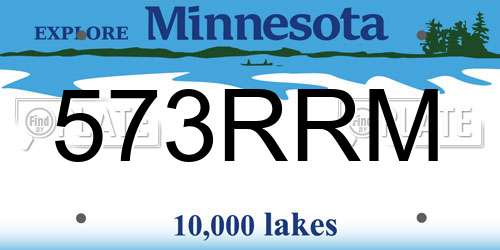 573RRM Minnesota License Plate