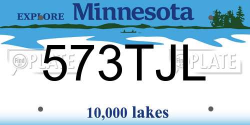 573TJL Minnesota License Plate