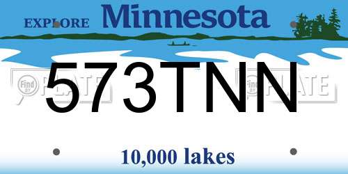 573TNN Minnesota License Plate