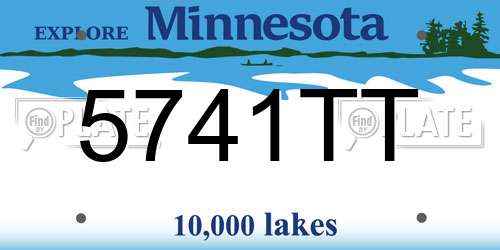 5741TT Minnesota License Plate