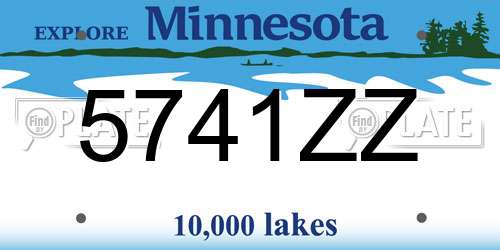 5741ZZ Minnesota License Plate