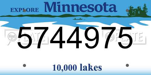 5744975 Minnesota License Plate