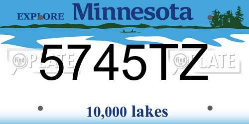5745TZ Minnesota License Plate