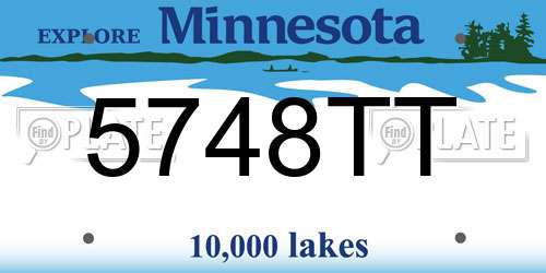 5748TT Minnesota License Plate