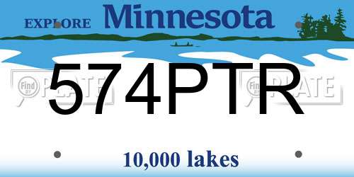 574PTR Minnesota License Plate