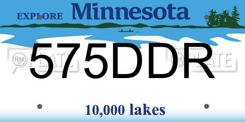 575DDR Minnesota License Plate