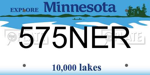 575NER Minnesota License Plate