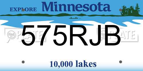 575RJB Minnesota License Plate