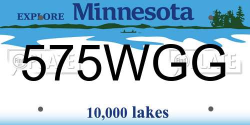 575WGG Minnesota License Plate