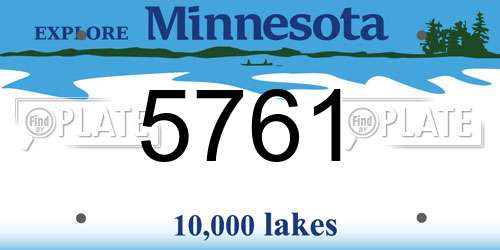 5761 Minnesota License Plate
