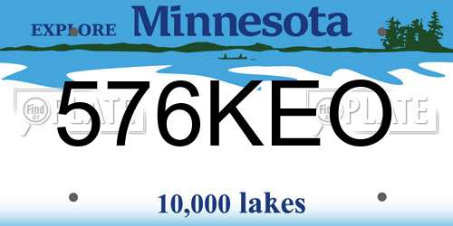 576KEO Minnesota License Plate