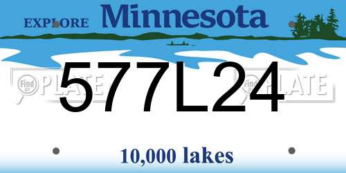 577L24 Minnesota License Plate
