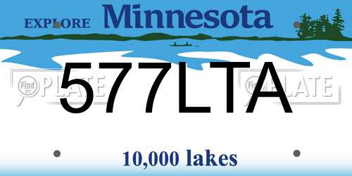 577LTA Minnesota License Plate