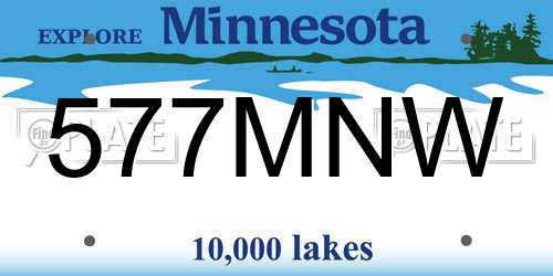 577MNW Minnesota License Plate