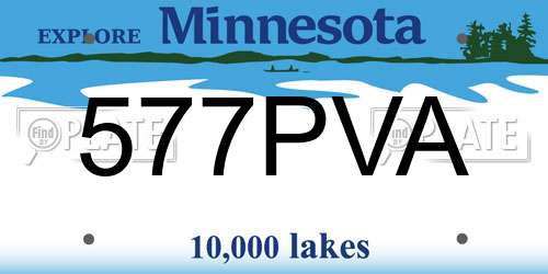 577PVA Minnesota License Plate
