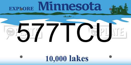 577TCU Minnesota License Plate