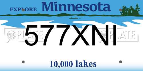577XNI Minnesota License Plate
