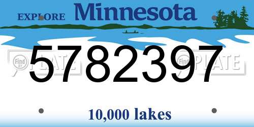 5782397 Minnesota License Plate