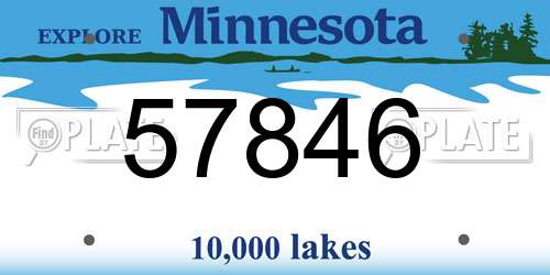 57846 Minnesota License Plate