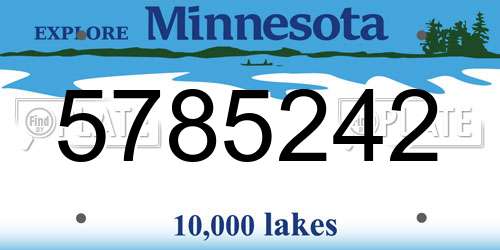 5785242 Minnesota License Plate