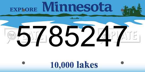 5785247 Minnesota License Plate