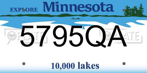 5795QA Minnesota License Plate