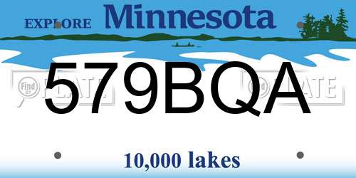 579BQA Minnesota License Plate