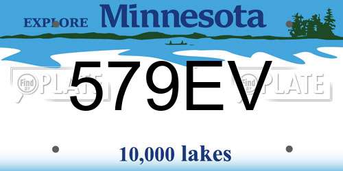579EV Minnesota License Plate