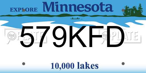 579KFD Minnesota License Plate