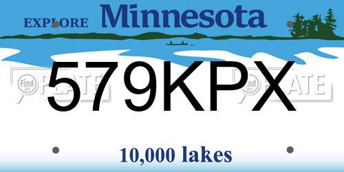 579KPX Minnesota License Plate