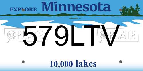 579LTV Minnesota License Plate