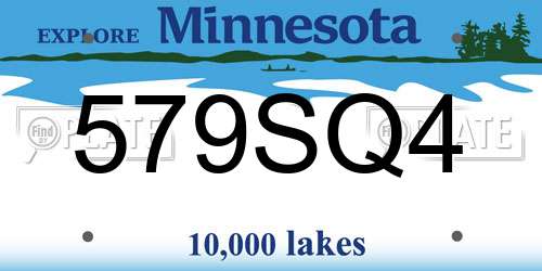 579SQ4 Minnesota License Plate