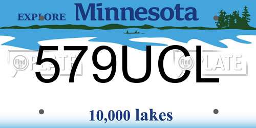579UCL Minnesota License Plate