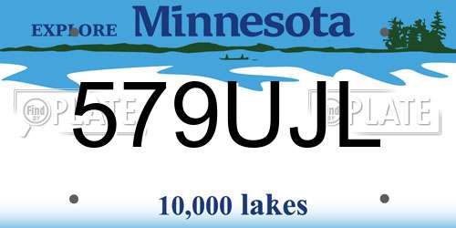 579UJL Minnesota License Plate
