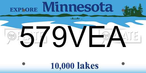 579VEA Minnesota License Plate