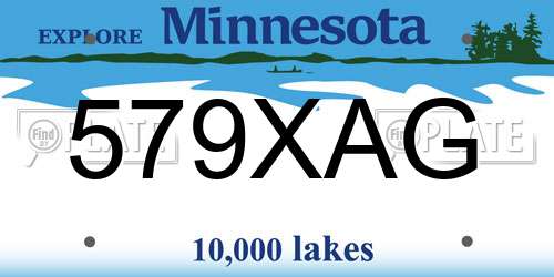 579XAG Minnesota License Plate