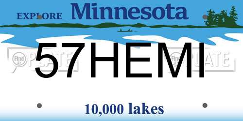 57HEMI Minnesota License Plate